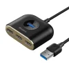 Baseus Square round 4 az 1-ben USB HUB Adapter (USB3.0 TO USB3.0  1 + USB2.0  3) 1m Fekete (CAHUB-AY01) thumbnail