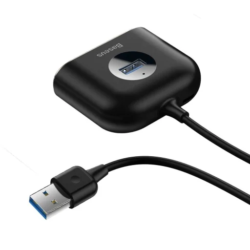 Baseus Square round 4 az 1-ben USB HUB Adapter (USB3.0 TO USB3.0  1 + USB2.0  3) 1m Fekete (CAHUB-AY01) - 4