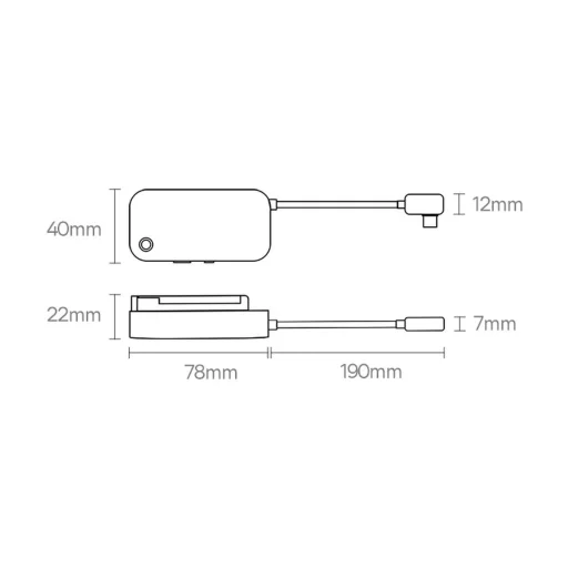 Baseus PadJoy universal 6in1 USB-C HUB tablet / okostelefon számára - sötétszürke - 13
