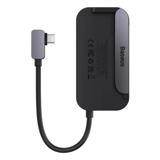 Baseus PadJoy universal 6in1 USB-C HUB tablet / okostelefon számára - sötétszürke - 4