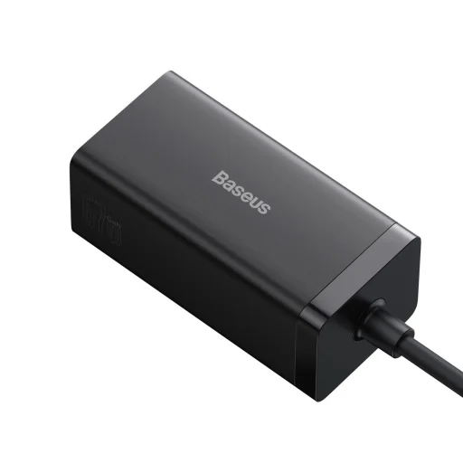 Baseus gyors töltő GaN5 Pro HUB HDMI 2 x USB-C / USB-A / HDMI 4K 30Hz 1.5m fekete + USB-C kábel - USB-C 100W 40Gb/s (USB4) 1m (CCGP110201) - 5