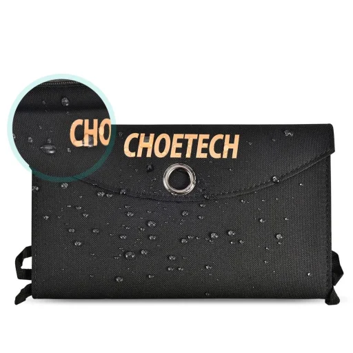 Choetech SC001 napelemes összecsukható töltő 19W 2x USB-A - fekete - 6