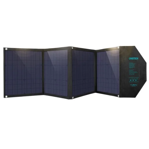 Choetech SC007 napelemes töltő, nagy, összecsukható, 80W DC / USB-C / 2x USB-A PD, QC - fekete - 2