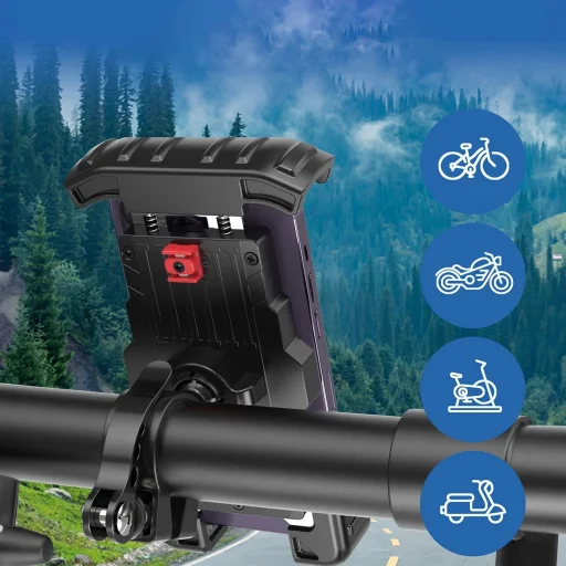 Choetech H067 állítható biciklis telefon tartó - szürke - 14