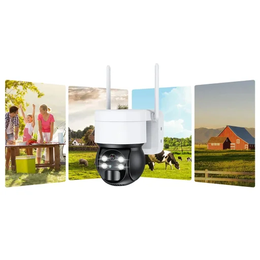 Choetech ASC006-4G napelemes intelligens PTZ 4G LTE kamera 5W napelemmel - fehér - 4