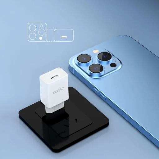 Dudao A4EU USB-A 2.1A fali töltő - fehér + USB-A - micro USB kábel - 6