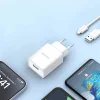 Dudao A4EU USB-A 2.1A hálózati töltő adapter - fehér + USB-A - Lightning kábel thumbnail