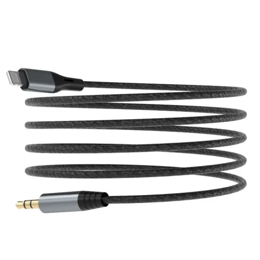Dudao audiokábel Lightning - mini jack 3.5mm 1m szürke (L11PRO) - 4
