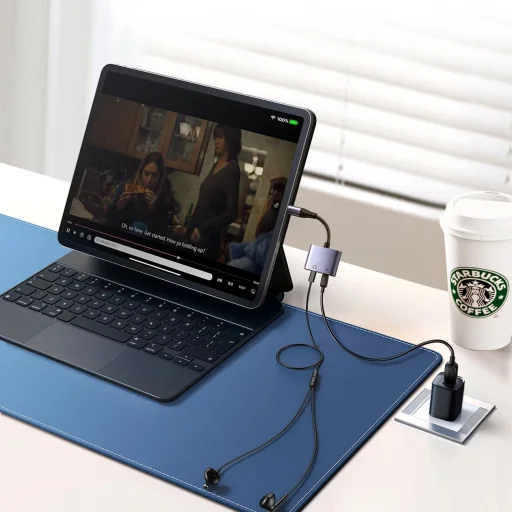 Joyroom SY-L02 Lightning - 2x Lightning DAC adapter 2 az 1-ben - fekete - 10