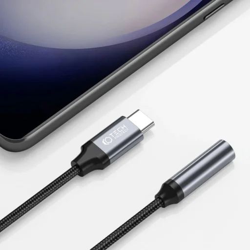 Tech-Protect UltraBoost USB-C / 3.5mm mini jack adapter - fekete - 3