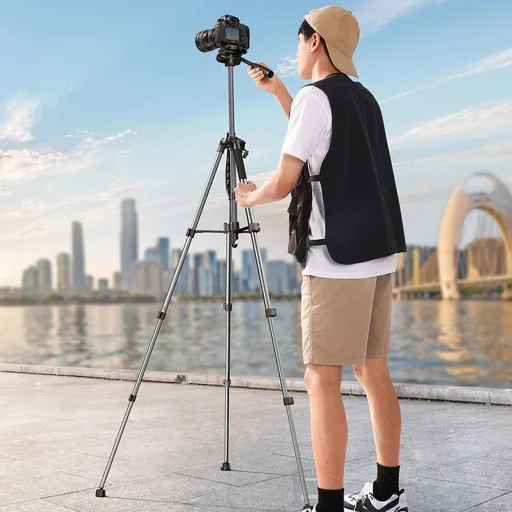 Professional Ugreen LP661 tripod - fekete és szürke - 11