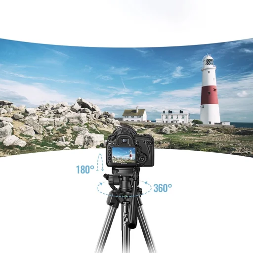 Professional Ugreen LP661 tripod - fekete és szürke - 14