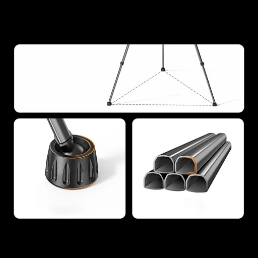 Professional Ugreen LP661 tripod - fekete és szürke - 15