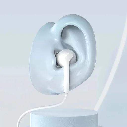 Dudao X3C+ vezetékes USB-C fülhallgatók 1,2m - fehér - 4