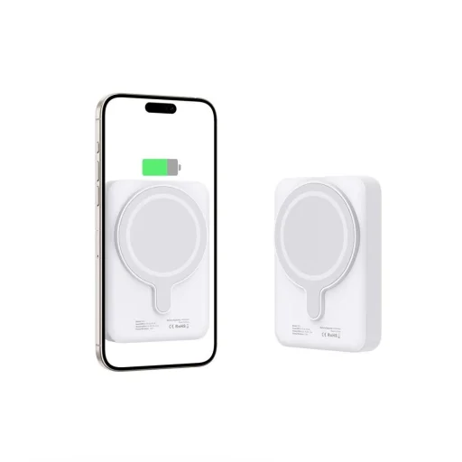 Tech-Protect LifeMag PB11 Powerbank MagSafe funkcióval 10000mAh 15W USB-C port - fehér + USB-C kábel - 3