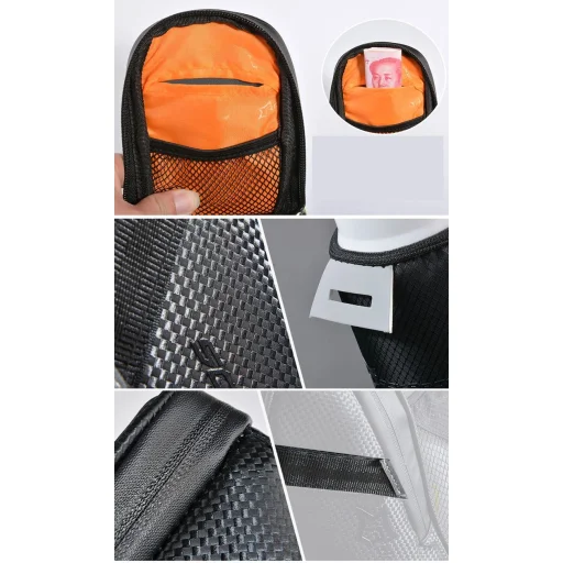 Rockbros C7-1 vízálló kerékpáros táska nyeregre rögzíthető 1.5l - fekete - 5