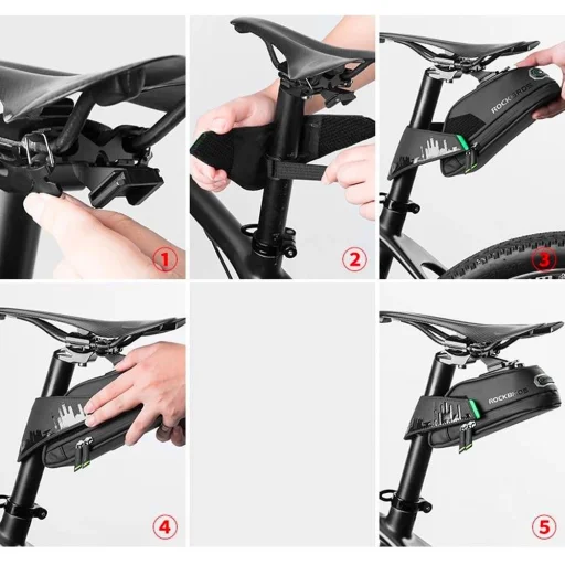 Rockbros C27-1 nyeregalatti biciklis táska - fekete - 11