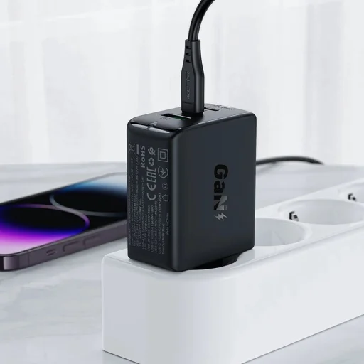 Acefast gyors töltő GaN (2x USB-C / USB-A) PPS / PD / QC4+ 65W fehér (A41) - 6