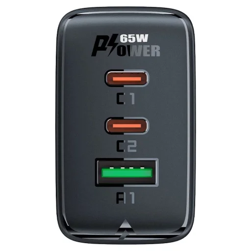 Acefast gyors töltő GaN (2x USB-C / USB-A) PPS / PD / QC4+ 65W fehér (A41) - 8