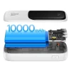 Baseus Qpow Digital Display Power Bank gyors töltéssel 10000mAh 20W QC/PD/SCP/FCP beépített Lightning kábellel Fehér thumbnail