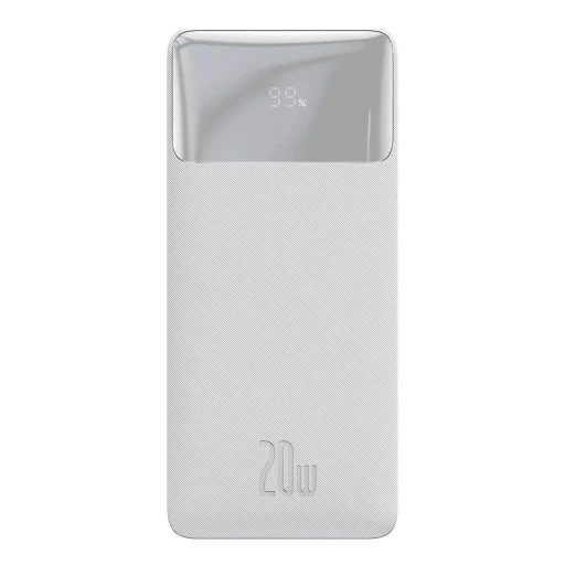 Baseus Bipow gyors töltésű power bank 10000mAh 20W fehér (Overseas Edition) + USB-A - Micro USB kábel 0.25m fehér (PPBD050502) - 1