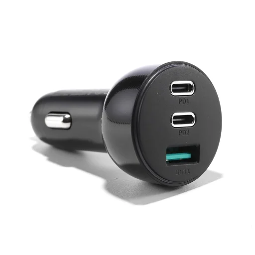 Joyroom autós töltő 70W, 3 porttal: USB, 2 x USB C fekete (JR-CL26) - 7