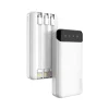Dudao nagykapacitású powerbank 20000mAh 3 beépített kábellel USB Type C + micro USB + Lightning fehér (Dudao K6Pro +) thumbnail