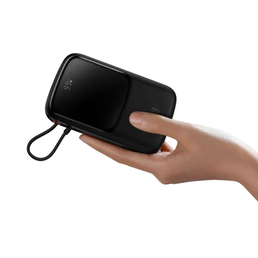 Baseus Qpow powerbank 10000mAh beépített USB Type-C kábellel 22.5W Gyors Töltés SCP AFC FCP fehér (PPQD020102) - 18