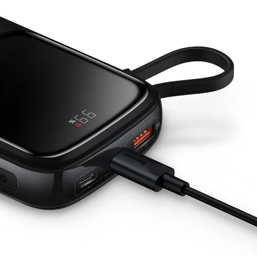 Baseus Qpow powerbank 10000mAh beépített USB Type-C kábellel 22.5W Gyors Töltés SCP AFC FCP fehér (PPQD020102) - 19