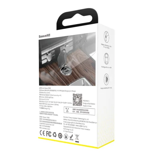 Baseus Tiny Star PPS mini autós töltő USB Type C 30W Quick Charge 3.0 PD 3.0 szürke (VCHX-B0G) - 8