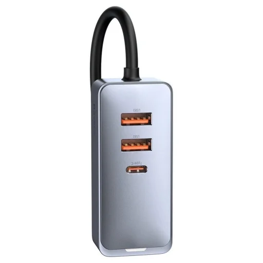 Baseus Share Together autós töltő 3x USB / USB Type C 120W PPS Quick Charge Power Delivery szürke (CCBT-B0G) - 3
