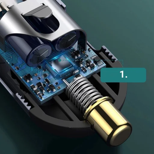 Baseus Share Together autós töltő 3x USB / USB Type C 120W PPS Quick Charge Power Delivery szürke (CCBT-B0G) - 14