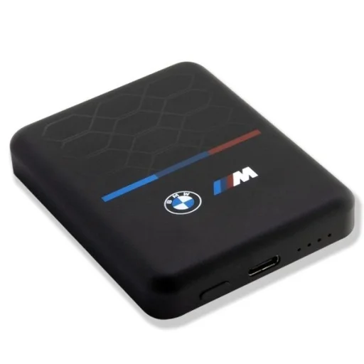 BMW Induktív Powerbank BMPBMS3K22PGVK 5W 3000mAh + kábel fekete/fekete M Collection MagSafe - 3