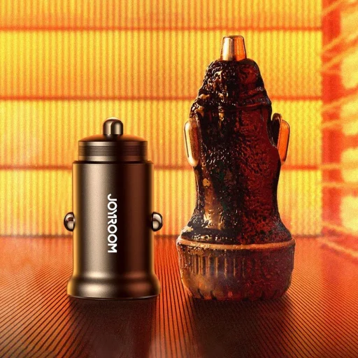 Joyroom JR-CCN06 30W 2x USB-C mini autós töltő fém - fekete - 9