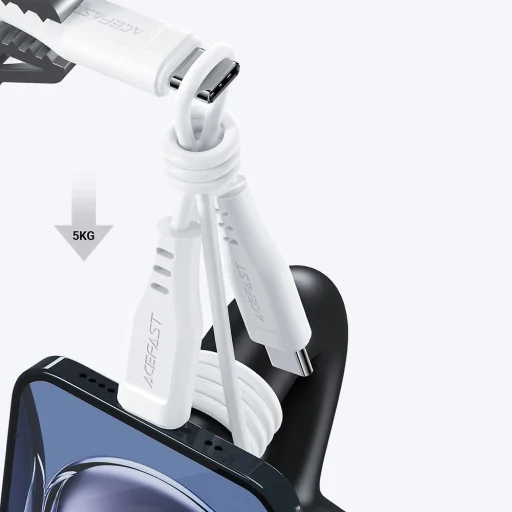 Acefast C3-03 USB-C - USB-C PD QC kábel 60W 3A 480Mb/s 1.2m - fehér - 9