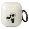 Karl Lagerfeld KLA2HNKCTGT Airpods 1/2 tok átlátszó Gliter Karl&Choupette - 1