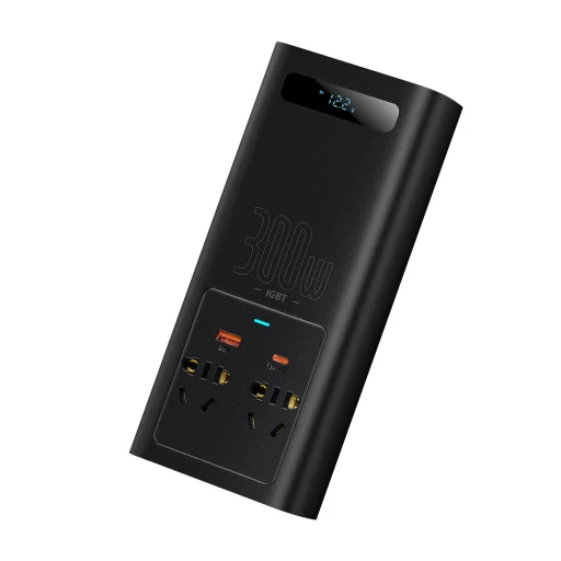 Baseus IGBT Autós Inverter 300W 220V (CN / EU Csatlakozó) Fekete (CGNB010101) - 9