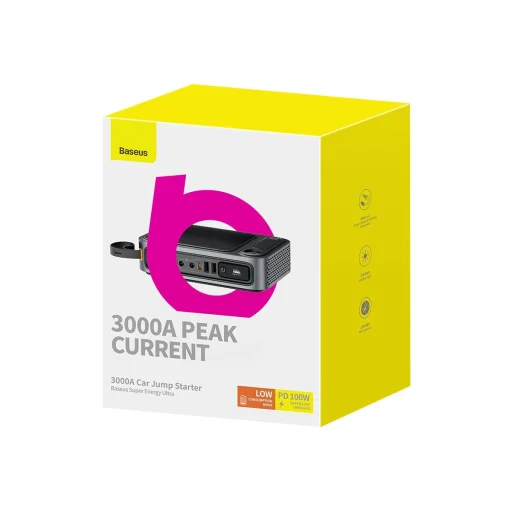 Powerbank Jump Starter 3000A Baseus Super Energy Ultra - fekete - 5
