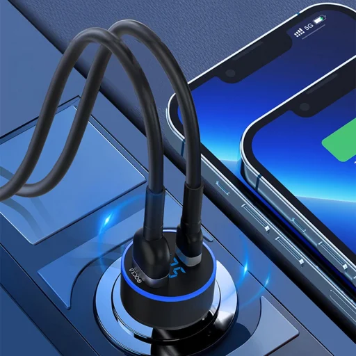 Wozinsky WDCCAC USB-C USB-A 36W autós töltő - fekete - 12