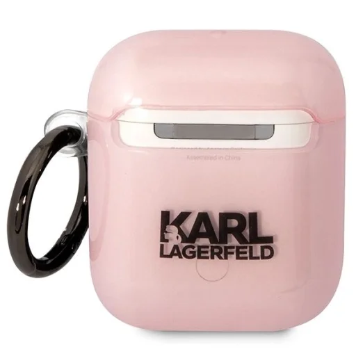 Karl Lagerfeld KLA2HNCHTCP Airpods 1/2 tok rózsaszín/rózsaszín Ikonik Choupette - 2