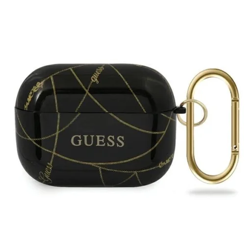 Guess GUACAPTPUCHBK AirPods Pro tok black/black Gold Chain Collection - 1