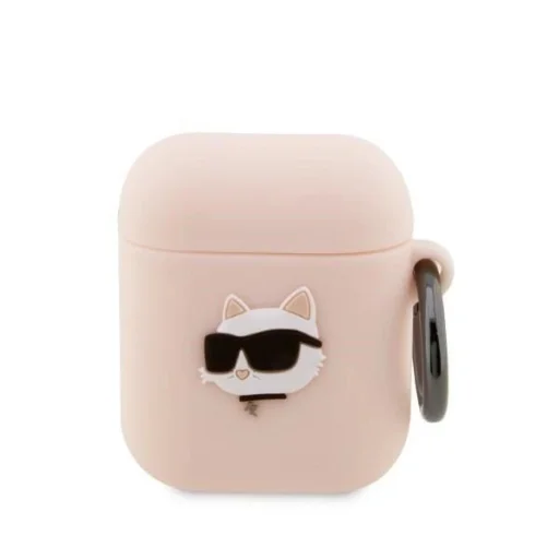 Karl Lagerfeld KLA2RUNCHP AirPods 1/2 tok pink/pink Szilikon Choupette Head 3D - 1