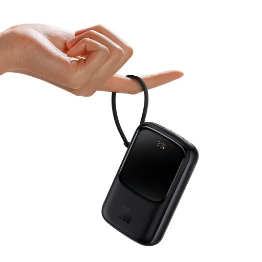 Powerbank 10000mAh 20W Baseus Qpow Pro Overseas Edition + USB-C 3A kábel - Fekete - 17