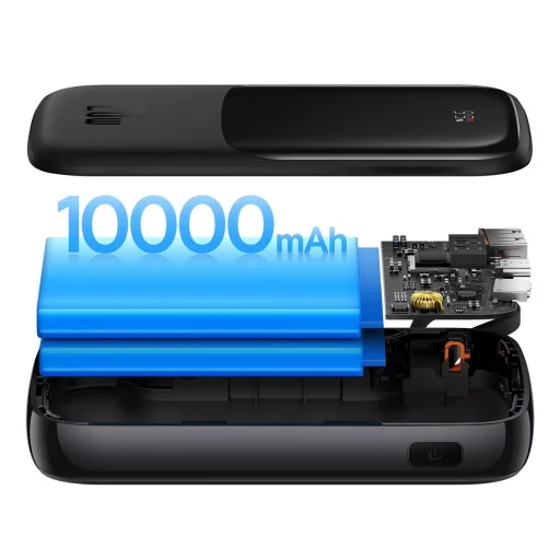 Powerbank 10000mAh 20W Baseus Qpow Pro Overseas Edition + USB-C 3A kábel - Fekete - 4