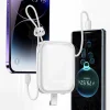 Joyroom powerbank USB C és Lightning kábelekkel valamint Cutie Series állvánnyal 10000mAh 22.5W fehér (JR-L008) thumbnail