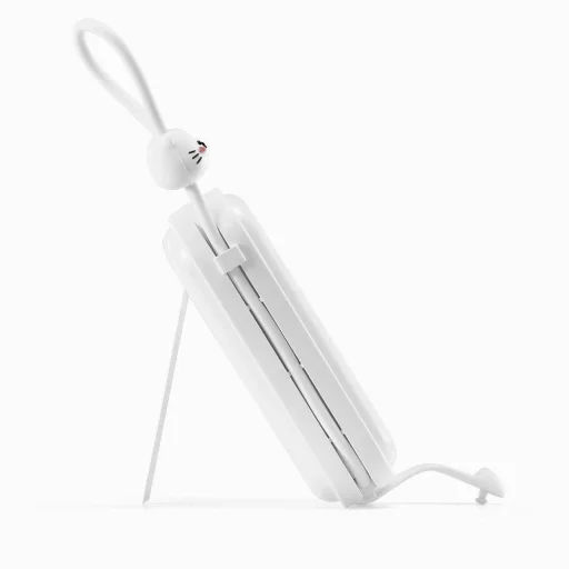 Joyroom powerbank USB C és Lightning kábelekkel valamint Cutie Series állvánnyal 10000mAh 22.5W fehér (JR-L008) - 7