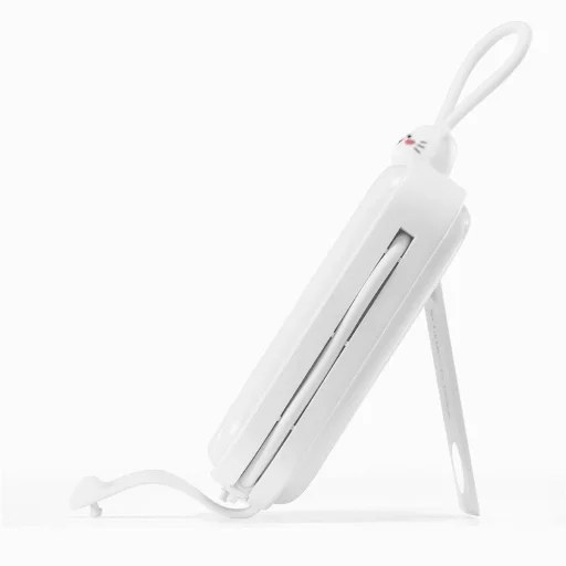 Joyroom powerbank USB C és Lightning kábelekkel valamint Cutie Series állvánnyal 10000mAh 22.5W fehér (JR-L008) - 8