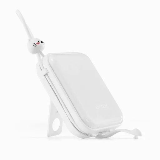 Joyroom powerbank USB C és Lightning kábelekkel valamint Cutie Series állvánnyal 10000mAh 22.5W fehér (JR-L008) - 2