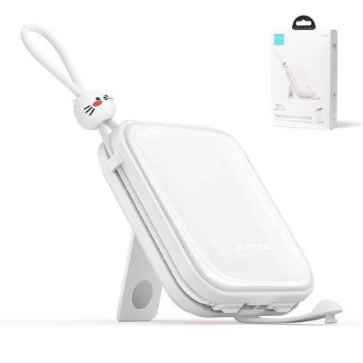 Joyroom powerbank USB C és Lightning kábelekkel valamint Cutie Series állvánnyal 10000mAh 22.5W fehér (JR-L008) - 14