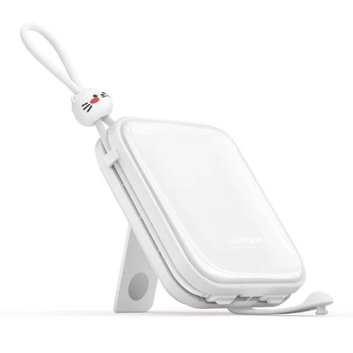 Joyroom powerbank USB C és Lightning kábelekkel valamint Cutie Series állvánnyal 10000mAh 22.5W fehér (JR-L008) - 1